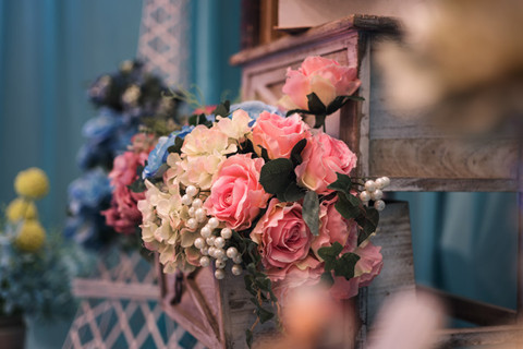 The picture shows a basket of flower